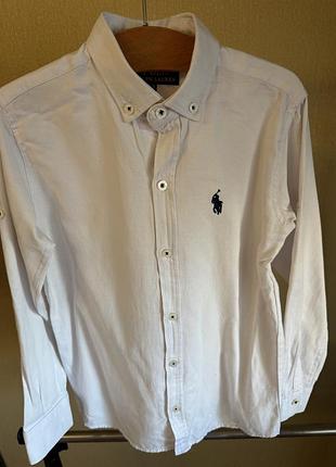 Оригинальная детская рубашка polo ralph lauren (7-8 лет, рост 122-128 см)