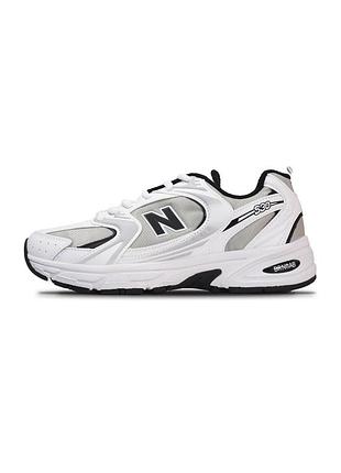 Термо кроссовки new balance 530 termo white black logo