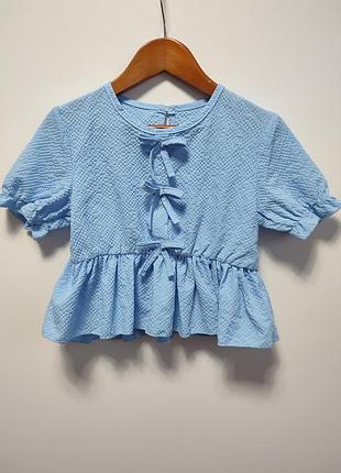 Блакитна блуза shein