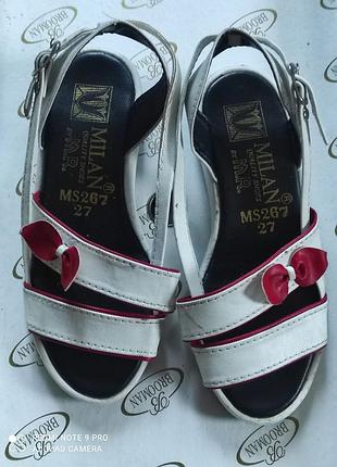 Летние детские босоножки milan quality shoes р27 (17см)