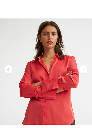 Атласная рубашка h&amp;m