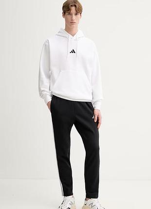 Штани essentials 3-stripes fleece pants open hem