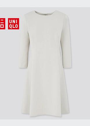 Стильное трикотажное платье с рукавом 3/4 uniqlo
