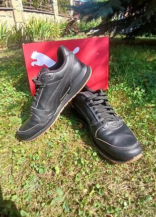 Мужские кроссовки puma черные, классический old school стиль