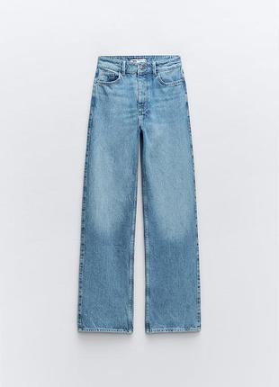 Широкі прямі джинси zara