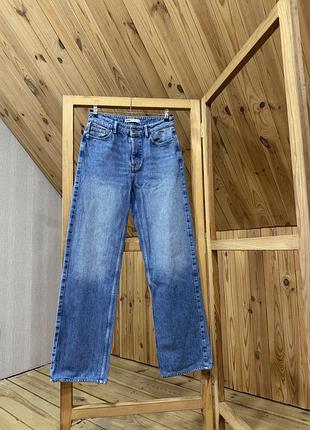 Широкі прямі джинси zara