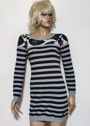 Armani jeans mini плаття смужка квітковий принт зі змішаної вовни/0000h/