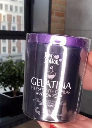 Тонуюча колагенова маска для волосся love potion gelatina matizadora