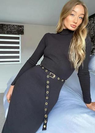 Трикотажна сукня-гольф міді від бренду missguided🖤🖤
