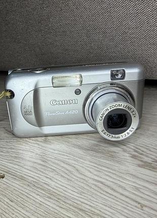 Винтажный цифровой фотоаппарат canon powershot a420