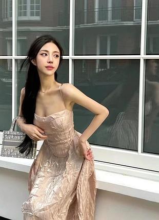 Вечернее платье crow crew whispering dress (pink)