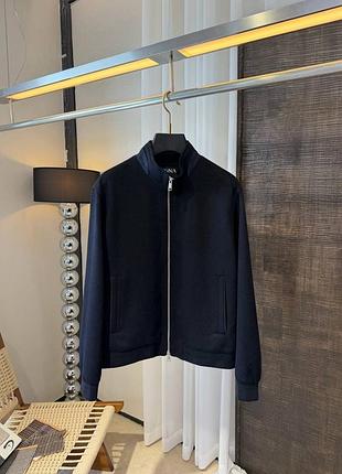 Чоловіча куртка бомбер з вовни zegna