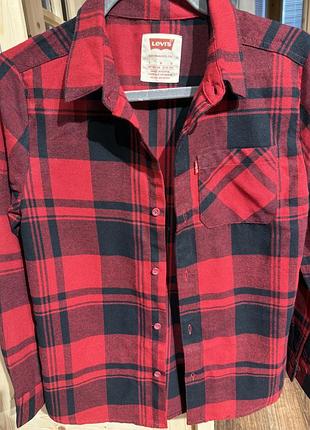 Сорочка унісекс levi's у червоно-чорну клітинку