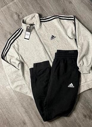 Оригинальный 100% спортивный костюм sportswear basic 3-stripes french terry(оригинал-утепленный)размеры:s,m,l