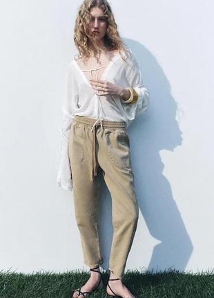 Штани джогери жіночі котові zara розм.л