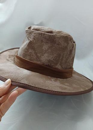 Карнавальний коричневий тканина під замш ковбойський капелюх із широкими полями сафарі аутбек шляпа стетсон ковбой