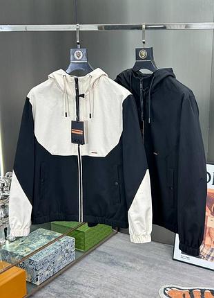 Чоловіча куртка бомбер вітровка з капюшоном zegna
