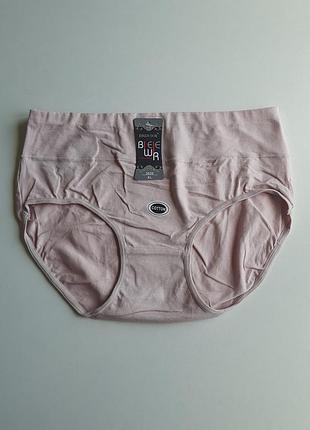 Женские хлопковые трусики слипы biweier 3030 с высокой посадкой высокие трусы однотонные