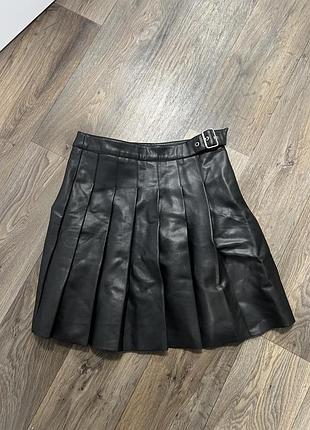 Шкіряна спідниця zara