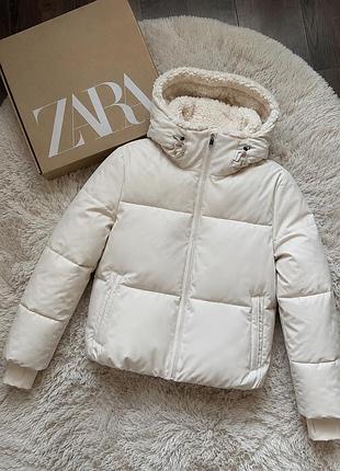 Куртка курточка zara біла анорак