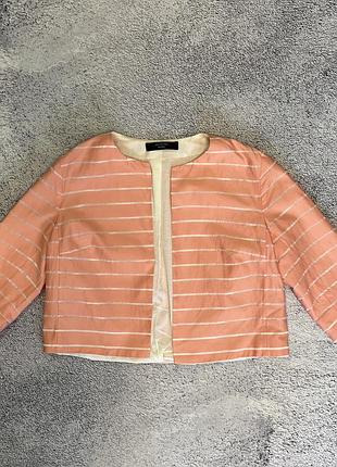 Weekend max mara піджак жакет болеро xs it 38 шовк бавовна made in italy