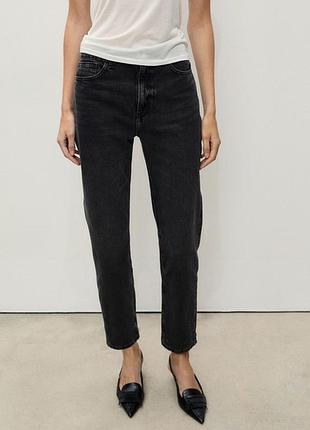 Джинси mom жіночі чорні mango розм. 38 eur