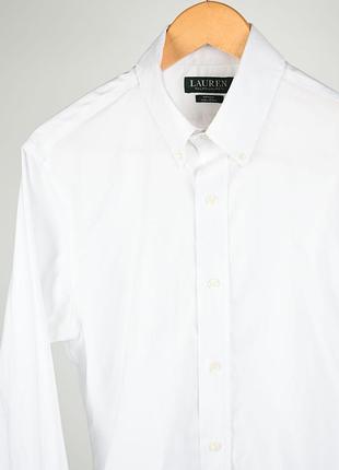 Polo ralph lauren vintage чоловіча сорочка біла fitted non iron розмір м 39