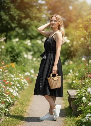 🤍 bershka сукня на бретелях — розмір m