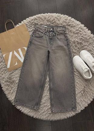 Джинси для дівчинки баггі зара 10 років, джинсы девочке zara baggy