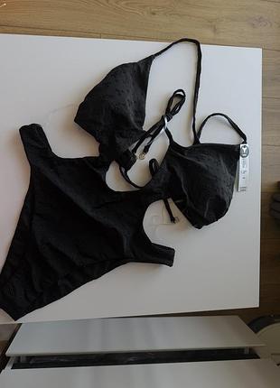 Жіночий суцільний купальник victorias secret оригінал чорний м m