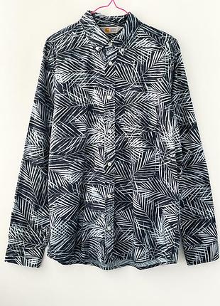 Оригінальна сорочка carhartt wip l/s cayman shirt (розмір l) / чоловіча сорочка кархарт з довгим рукавом та принтом