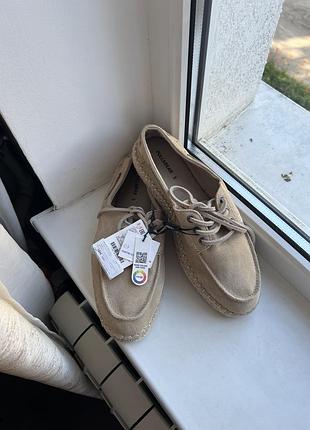 Кожаные мокасины pull &amp; bear р 43