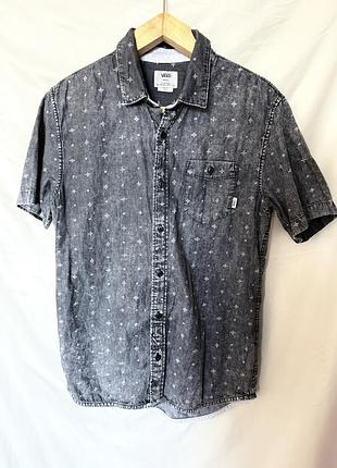 Сорочка vans y2k acid wash streetwear 100% cotton s стан нової
