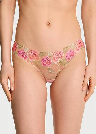 Жіночі трусики victoria's secret sweet melody embroidery brazilian panty
