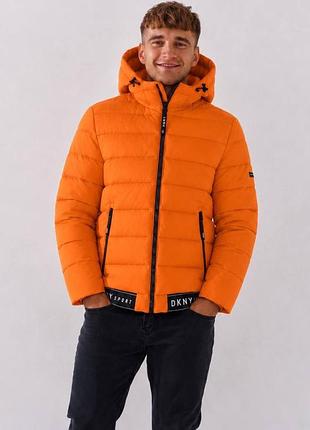 Куртка мужская dkny boy зимняя оранжевая