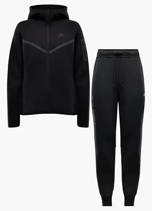 Оригінал ! спортивний костюм жіночий nike tech fleece black hv6747-010__hv6779-010