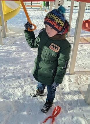 Куртка длинная 128/ 140 р 7/ 8,5лет