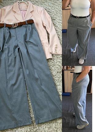 Стильні широкі штани палаццо с защипами,h&m,p.12-14