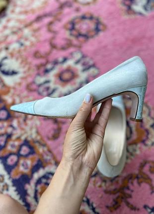 Escada vintage вінтаж блакитні замшеві шкіра 42 43 розмір