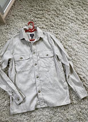 Чоловіча льняна сорочка бежева ,h&m,p.s