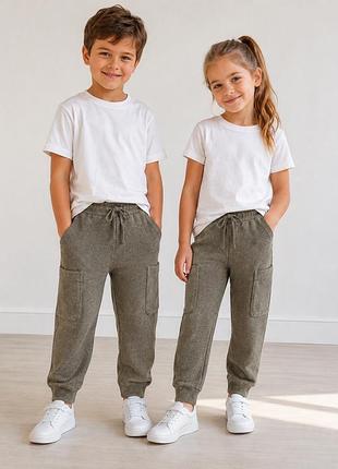 Zara штани трикотажні унісекс брюки дитячі з карманами мʼякі штани на весну