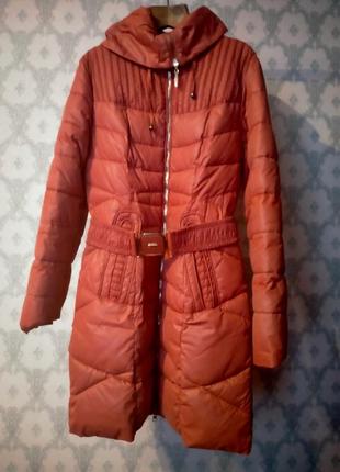 Женская куртка пальто зимняя теплая