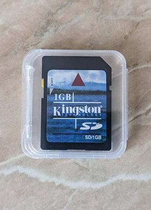 Флешка sd карта памяти kingston 1gb для фото камеры или магнитолы