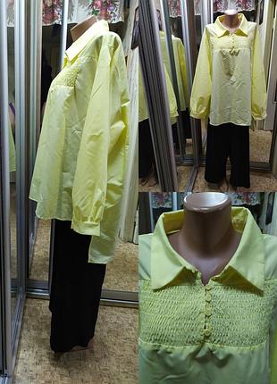 Рубашка туника блуза желтая 3xl snein curve