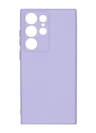 Чехол silicone cover с рамкой камеры (a) для samsung galaxy s23 ultra lilac
