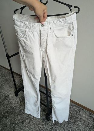 Брюки белые коттоновые massimo dutti 42/32