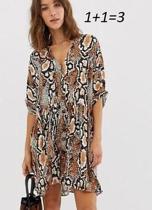 1+1=3❤️ классное вискозное оверсайз платье, туника от river island