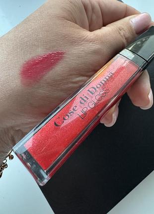 Блиск для губ cose di donna lip gloss напівпрозорий ягідний
