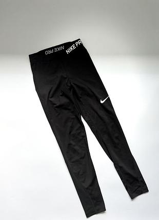 Чорні спортивні легінси nike pro dri-fit