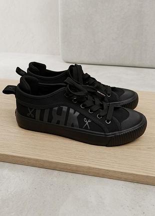 👟 текстильні кеди dorko (drk) monoblack | розмір 38 (24.8 см)